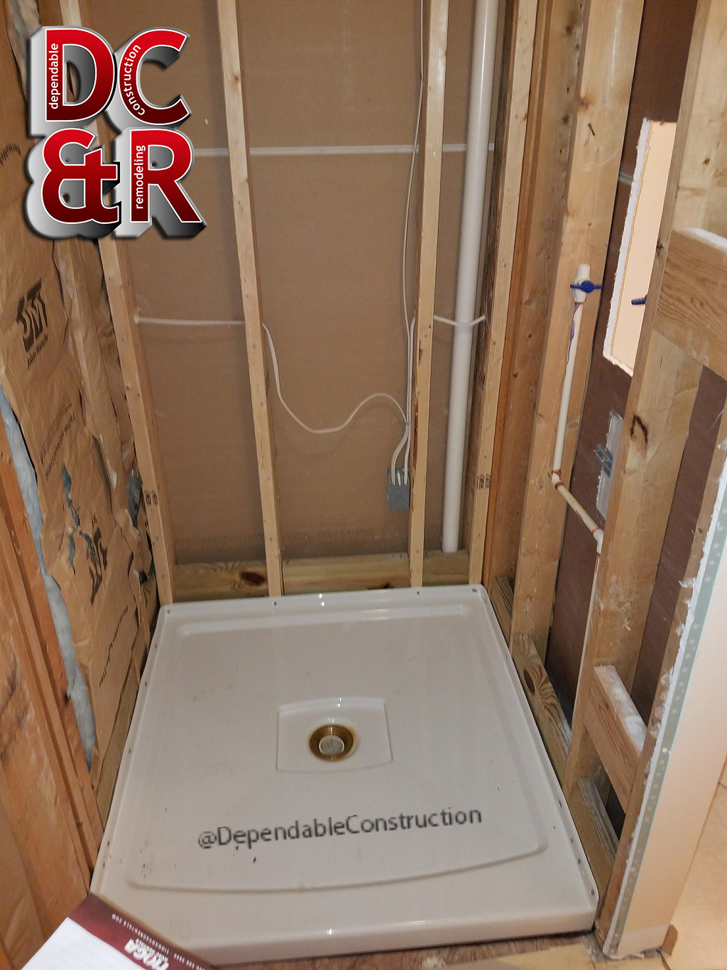 Shower pan Dependable Construction & Remodeling Fairborn OH