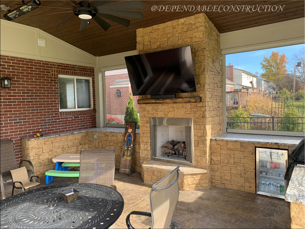 Evolve Stone Fireplace 2 | Dependable Construction & Remodeling ...